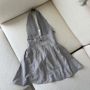 Commense Gray Backless Dress